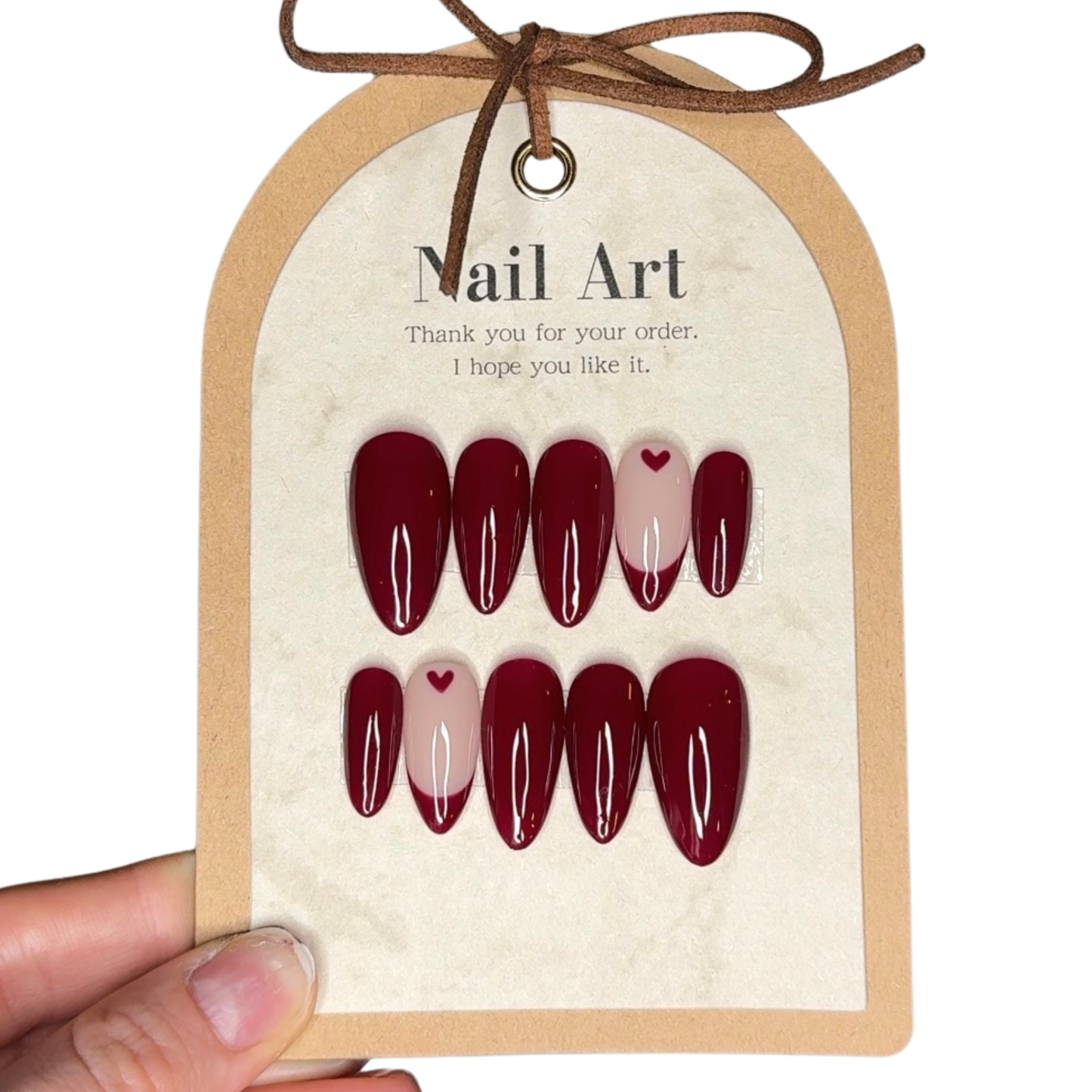 Burgundy Wine Hearts