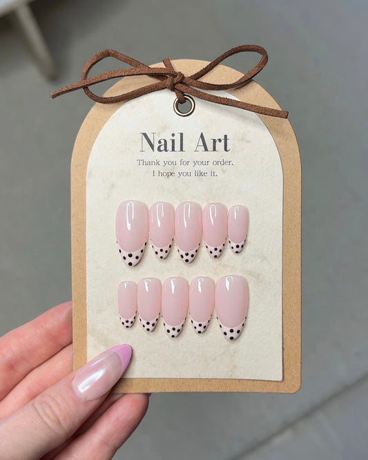Blush Polka Tips