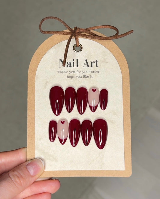 Burgundy Wine Hearts