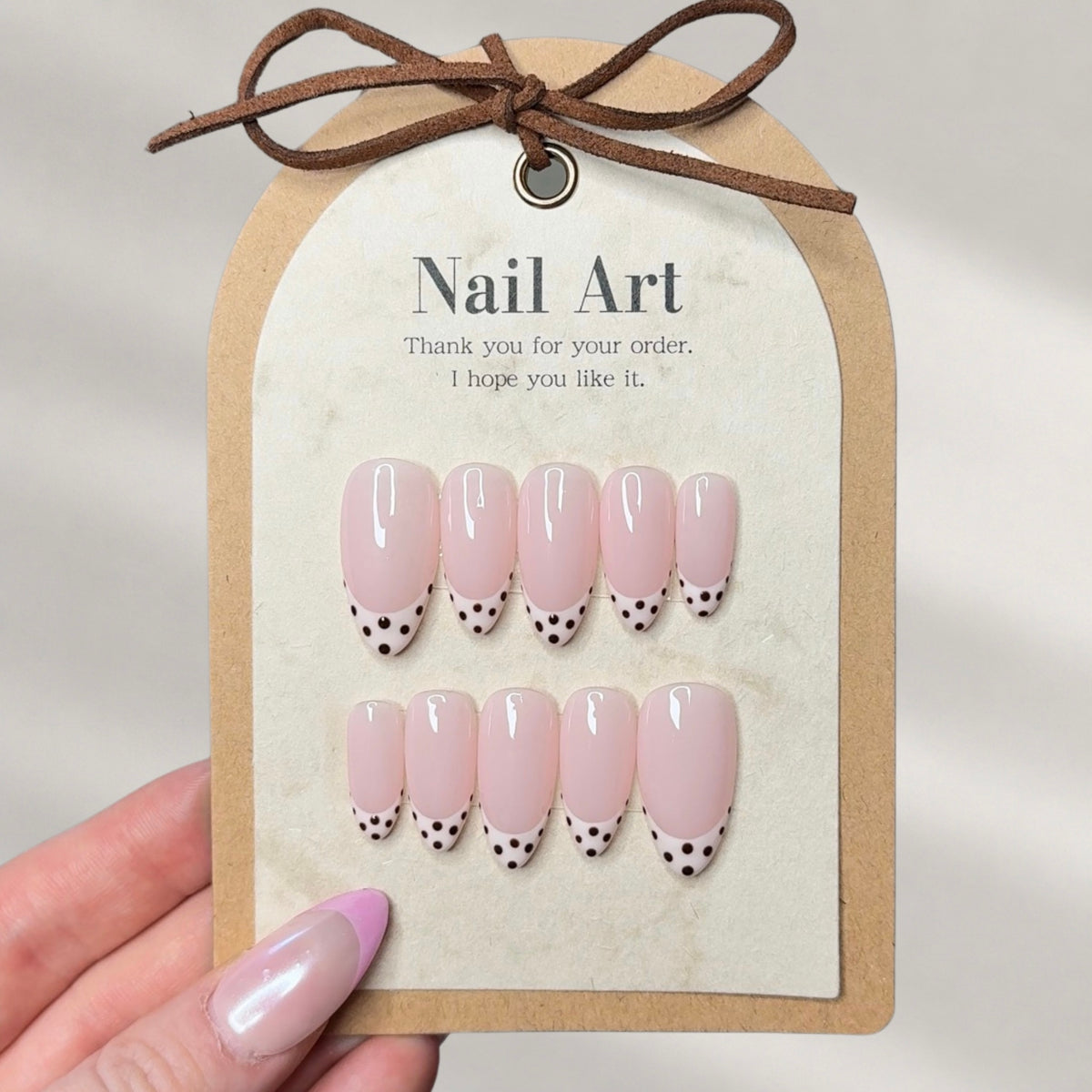 Blush Polka Tips