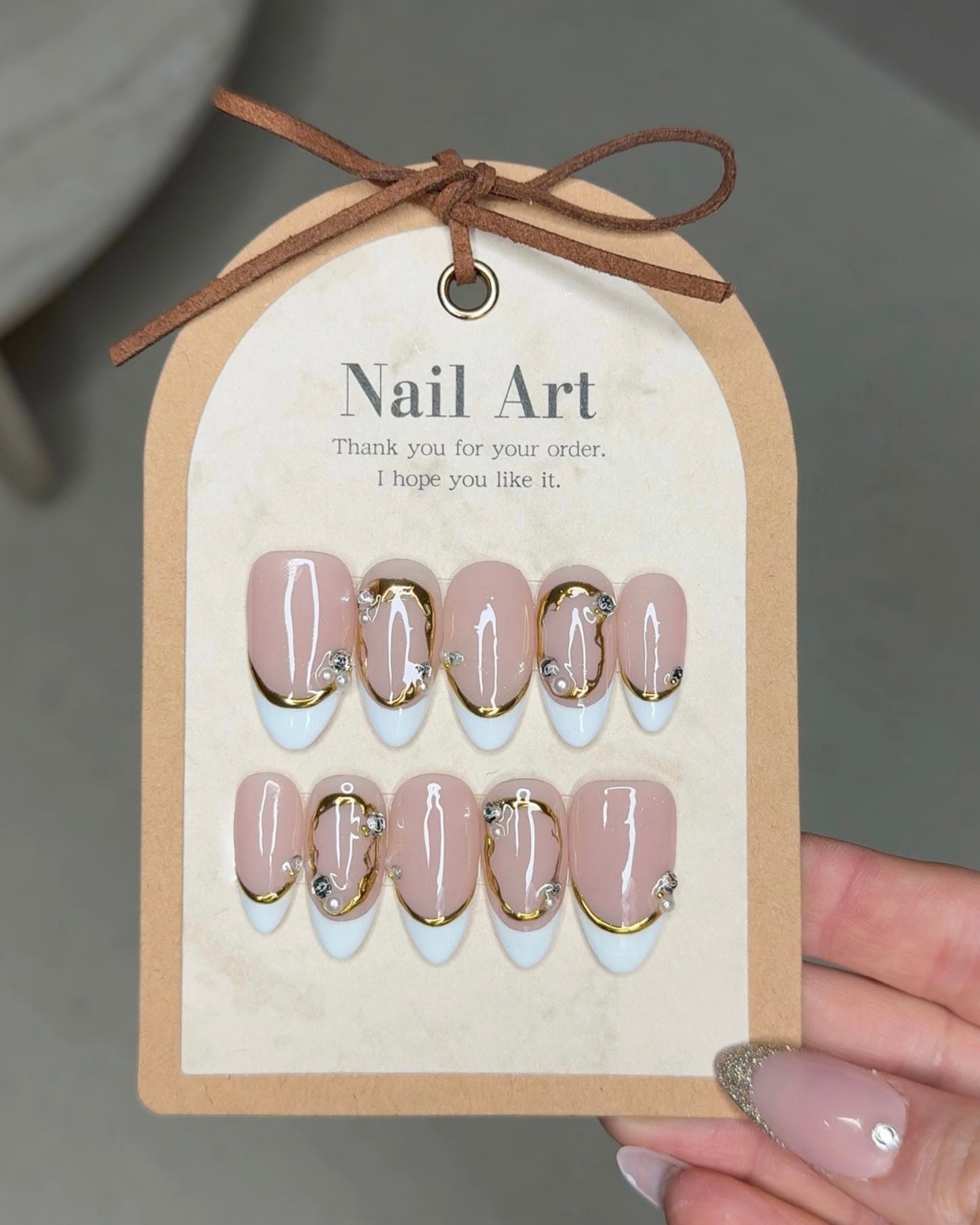 Golden Veil French Tips
