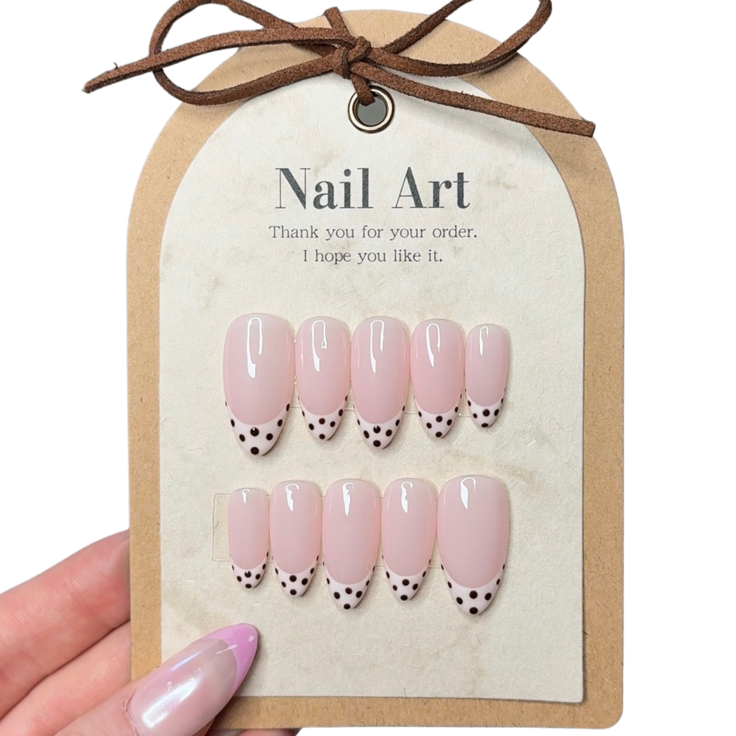 Blush Polka Tips