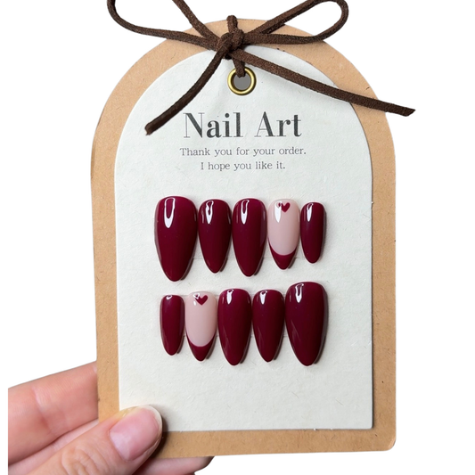 Burgundy Wine Hearts