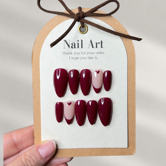 Burgundy Wine Hearts
